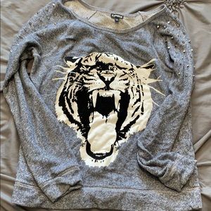 Express studded tiger sweater
